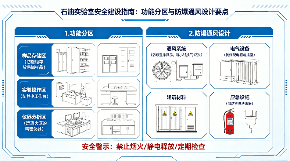 石油实验室设计怎么做更安全？从功能分区到防爆通风的建设指南